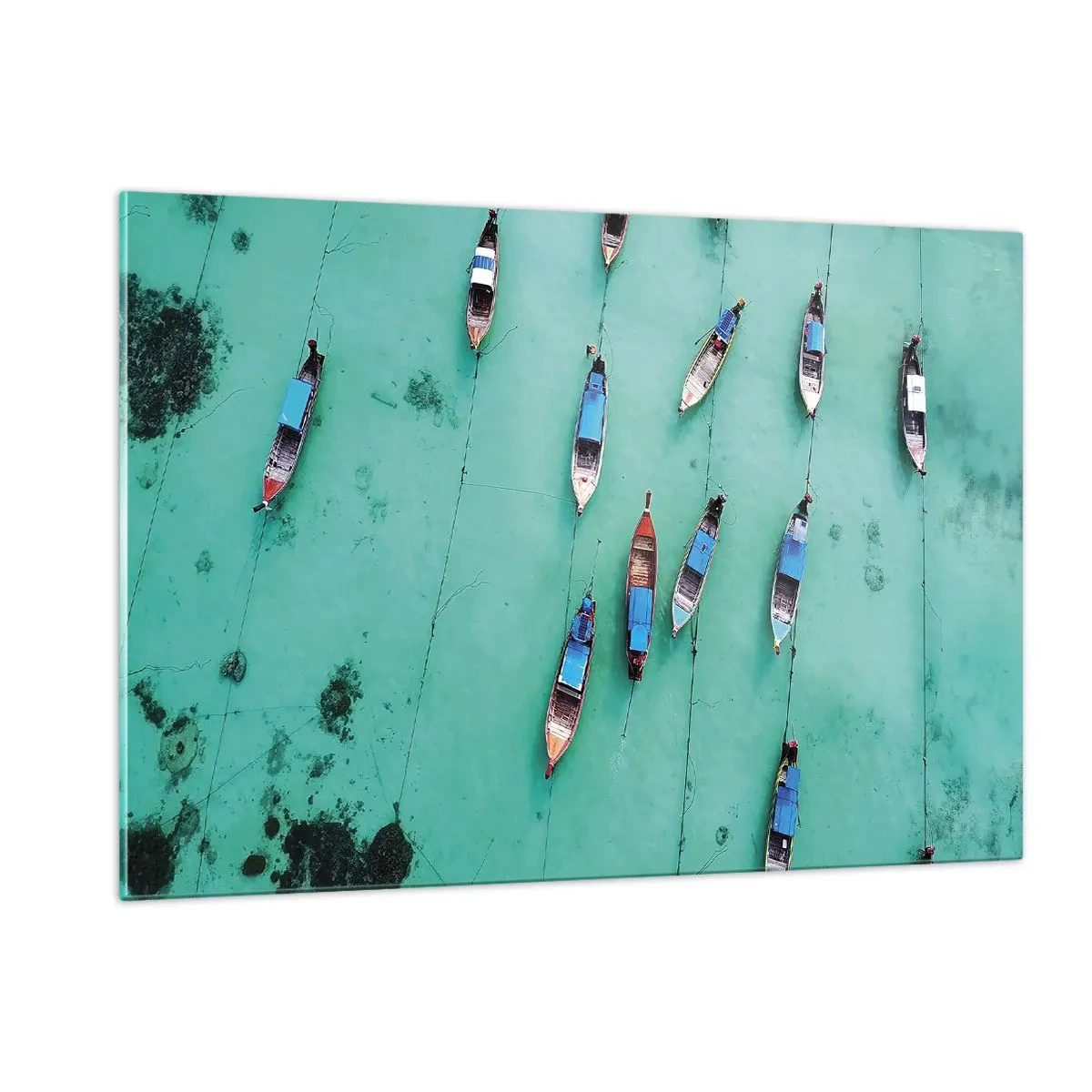 Glastavla - Bild på glas - Under en glad väntan - 120x80 cm