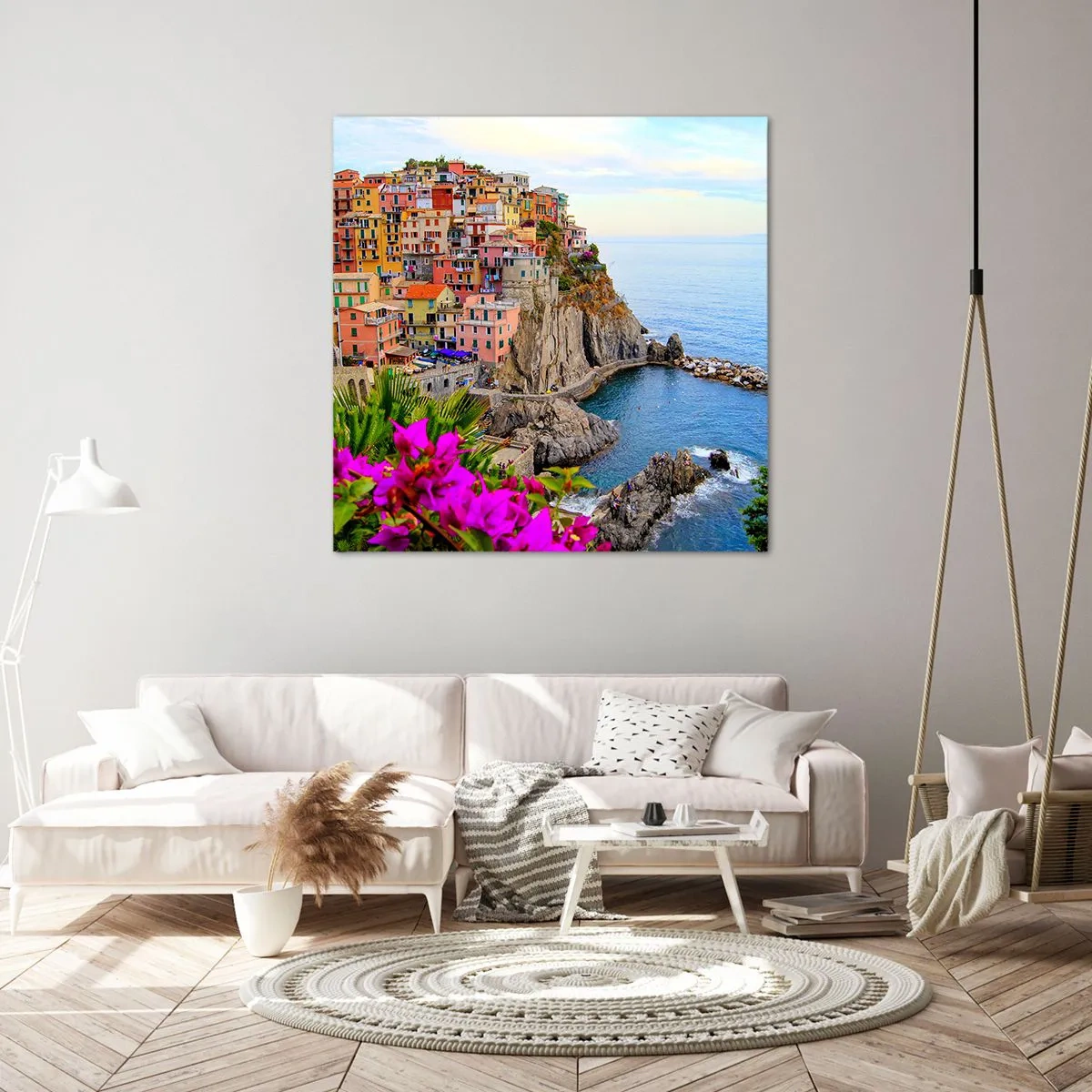 Canvastavla - Bild på duk - Skrattande stad - 30x30 cm