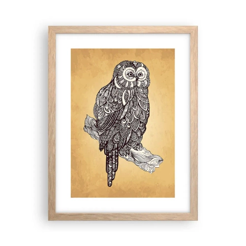 Affisch i ram av ljusek - Invecklade ornament av visdom - 30x40 cm