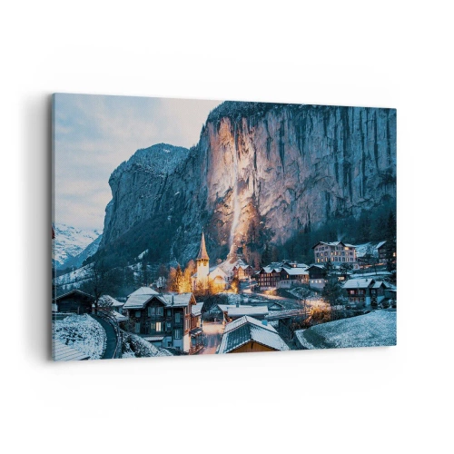 Canvastavla - Bild på duk - Vinterns ljusa ande - 100x70 cm