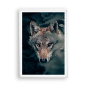 Affisch i vit ram - Jägare - 70x100 cm