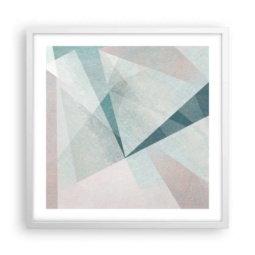 Affisch i vit ram - Lugnt trots dynamiskt - 50x50 cm