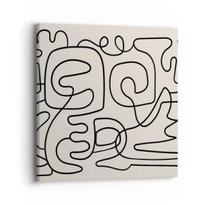 Canvastavla - Bild på duk - Följ spåret - 40x40 cm