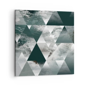 Canvastavla - Bild på duk - Kristallperspektiv - 60x60 cm