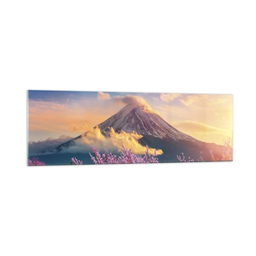 Glastavla - Bild på glas - Japansk helgedom - 160x50 cm