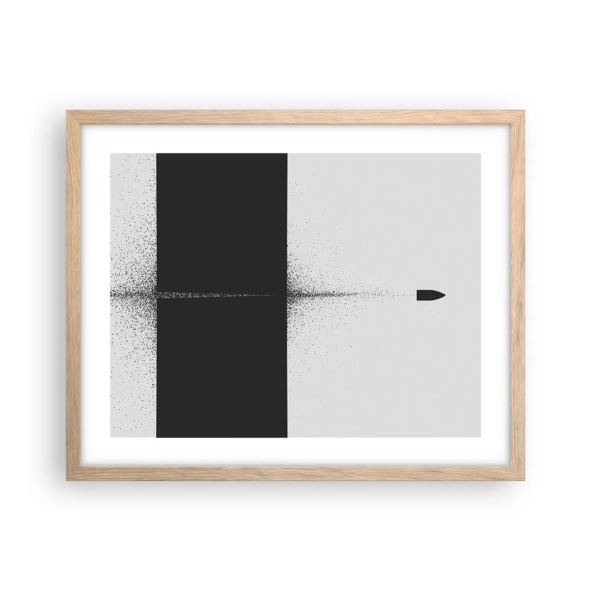 Affisch i ram av ljusek - Rakt mot målet - 50x40 cm