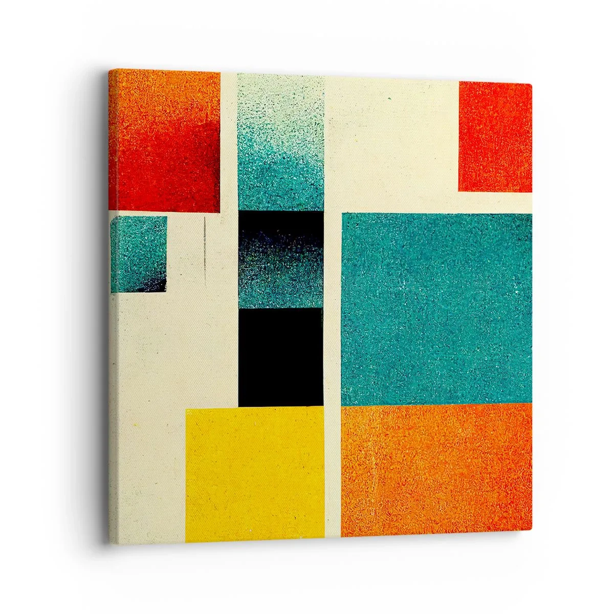 Canvastavla - Bild på duk - Geometrisk abstraktion - bra energi - 30x30 cm
