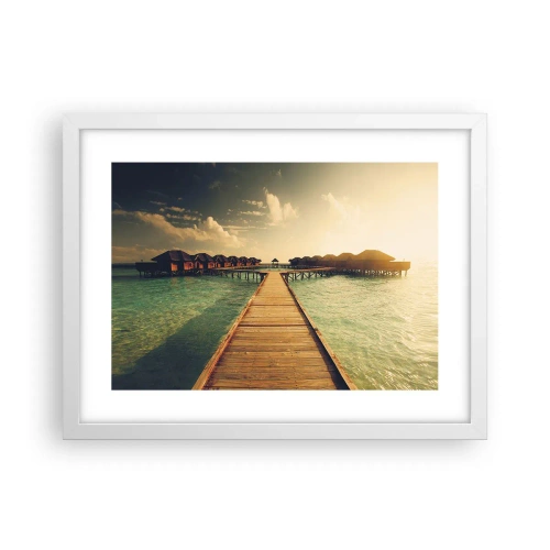 Affisch i vit ram - Varm inbjudan - 40x30 cm