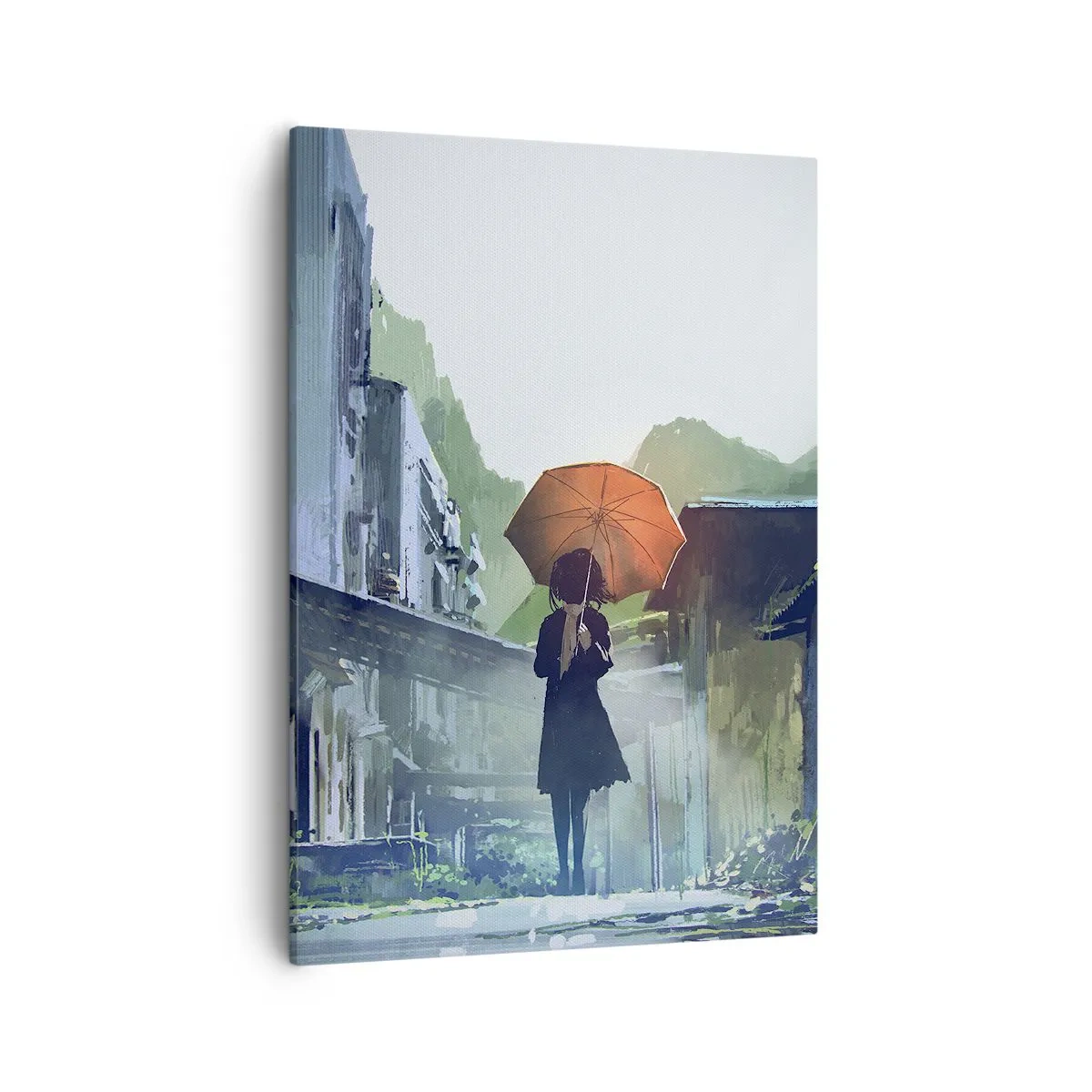 Canvastavla - Bild på duk - Uppfriskande regn - 50x70 cm