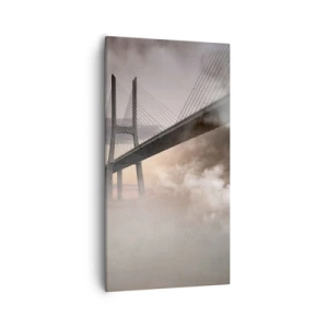 Canvastavla - Bild på duk - Vid en flod som inte finns  - 55x100 cm