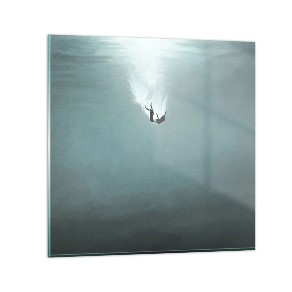 Glastavla - Bild på glas - I havets famn - 70x70 cm