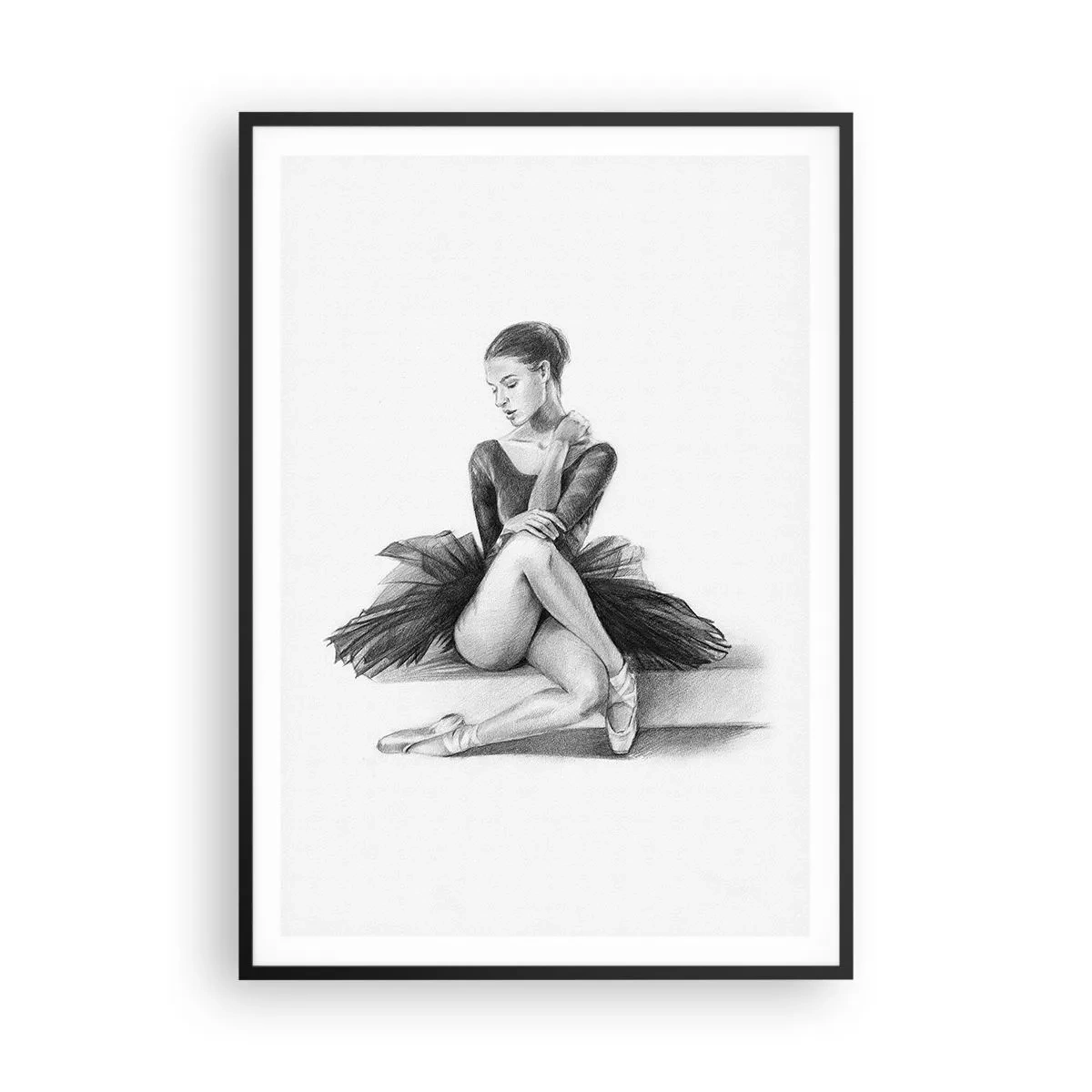 Affisch i svart ram - Förtrollad av dansen - 70x100 cm