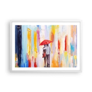 Affisch i vit ram - Må det fortsätta regna - 70x50 cm
