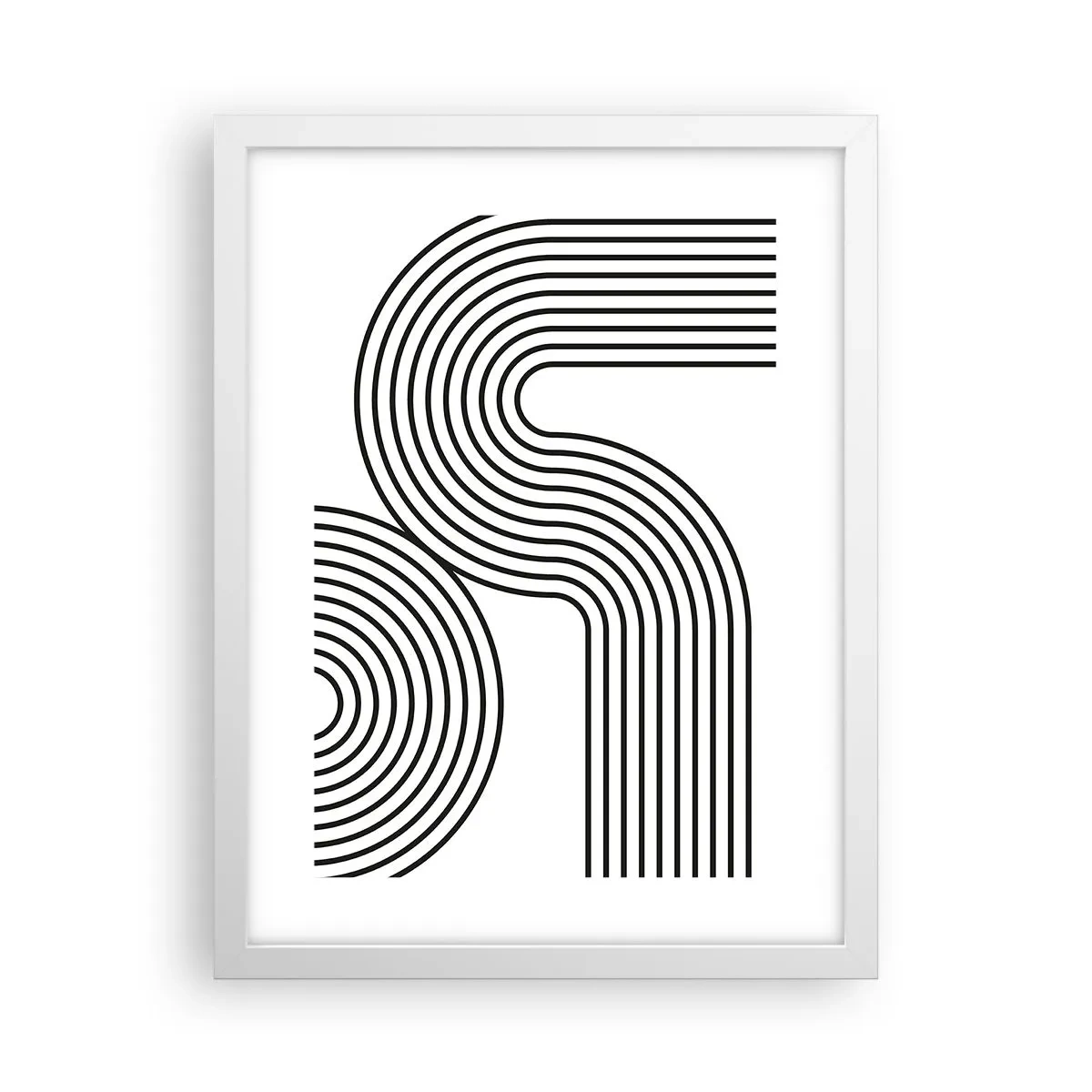 Affisch i vit ram - På en kurva - 30x40 cm