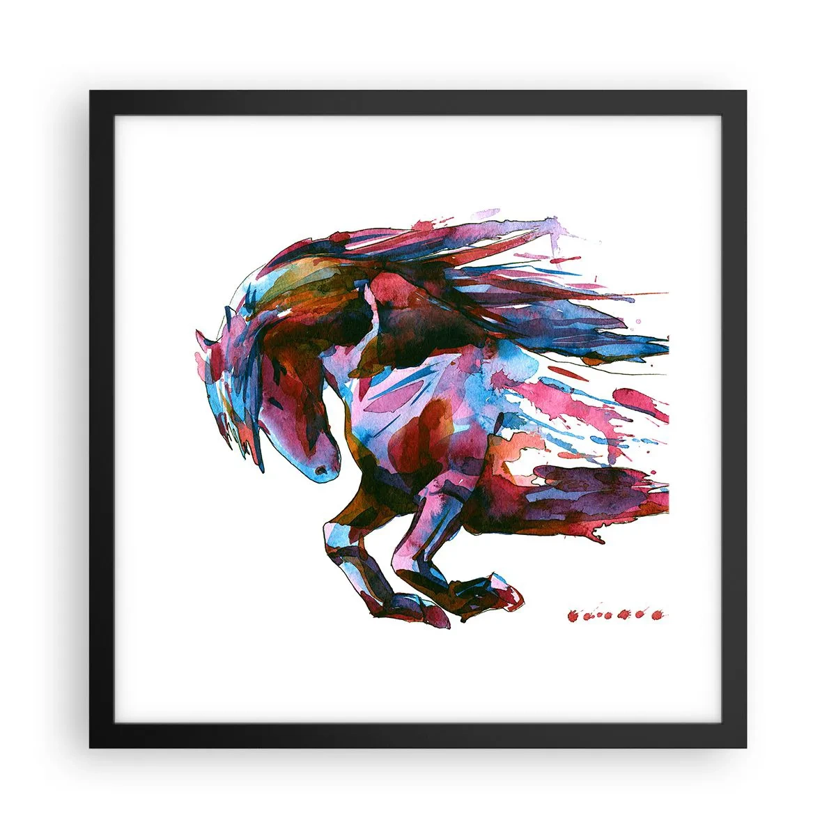 Affisch i svart ram - I extas - 40x40 cm