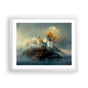 Affisch i vit ram - Början på en romantisk historia - 50x40 cm