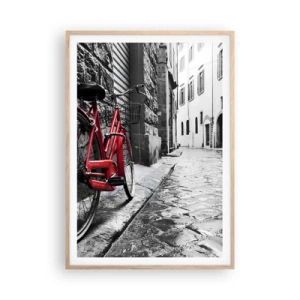 Affisch i ram av ljusek - Den riktiga skönheten åldras inte - 70x100 cm