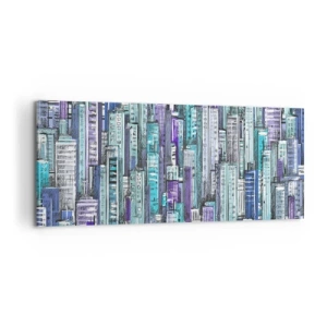 Canvastavla - Bild på duk - Blått från himlen - 100x40 cm