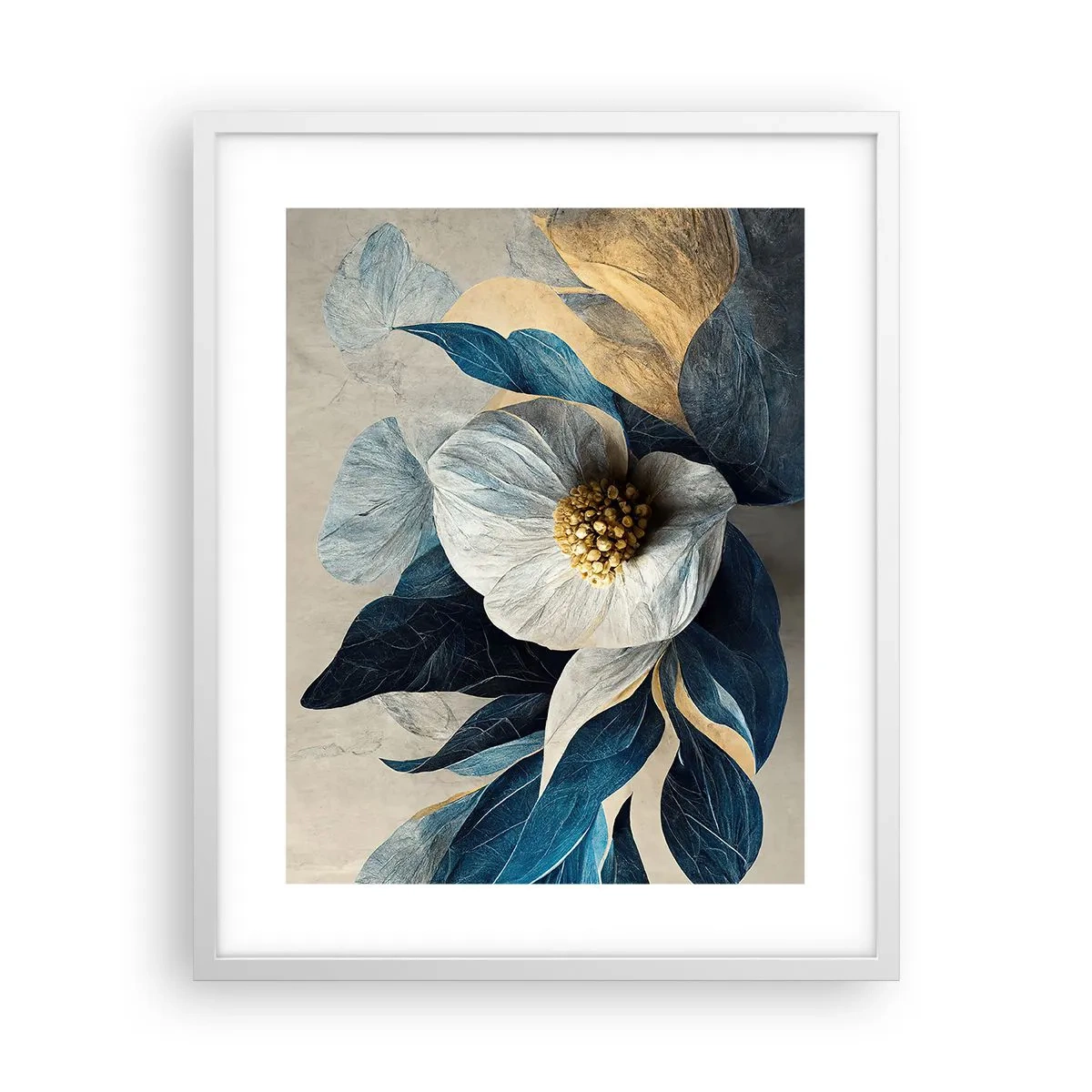 Affisch i vit ram - Har ett hjärta av guld - 40x50 cm