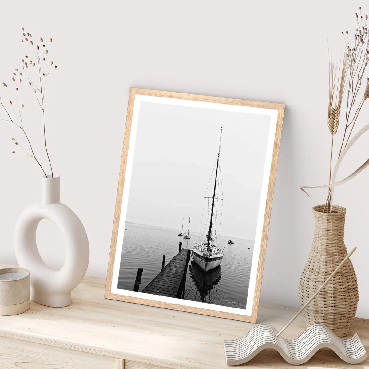 Affisch i ram av ljusek - Redo att ge sig iväg - 70x100 cm