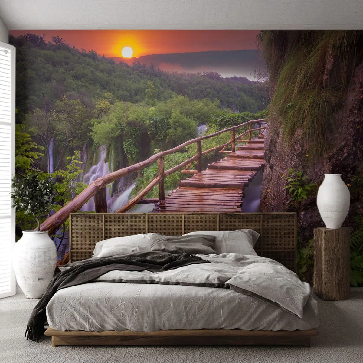 Fototapet Standard Eco - Otrolig skönhet - Landskap, Vattenfall, Kroatien - 150x105 cm