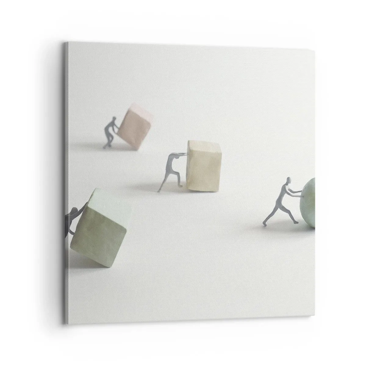 Canvastavla - Bild på duk - Livet leker - 60x60 cm