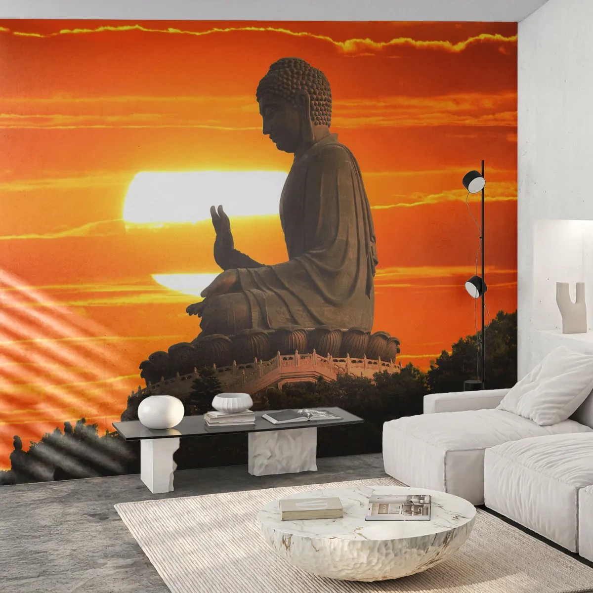 Självhäftande Fototapet Deluxe Sticker - Utan rädsla för världen - Asien, Buddha, Kultur - 250x175 cm