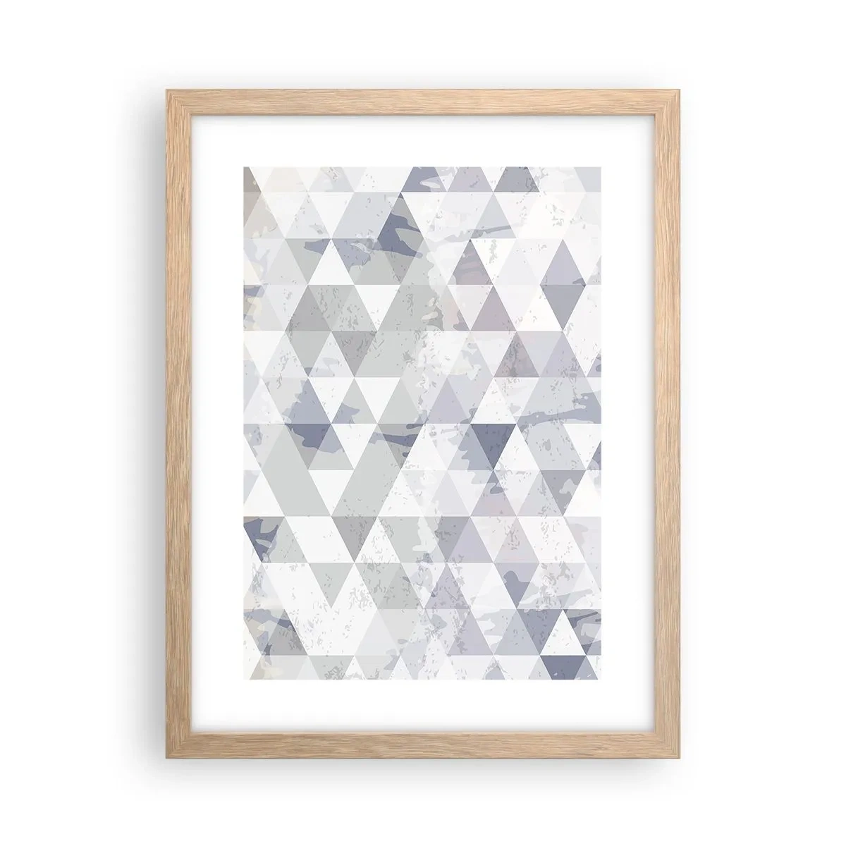 Affisch i ram av ljusek - Trianglar - 30x40 cm