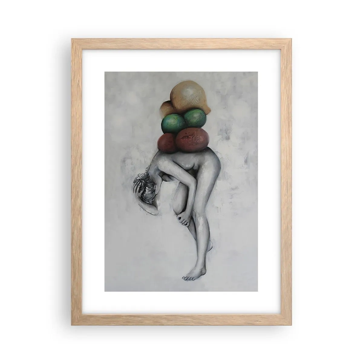 Affisch i ram av ljusek - Livets börda - 30x40 cm