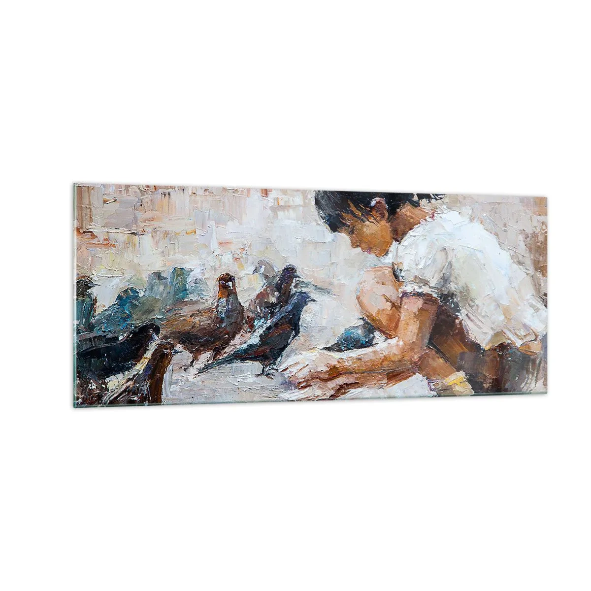 Glastavla - Bild på glas - Minst och gulligast - 100x40 cm
