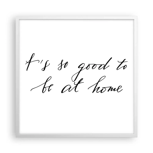 Affisch i vit ram - Hela sanningen - 60x60 cm