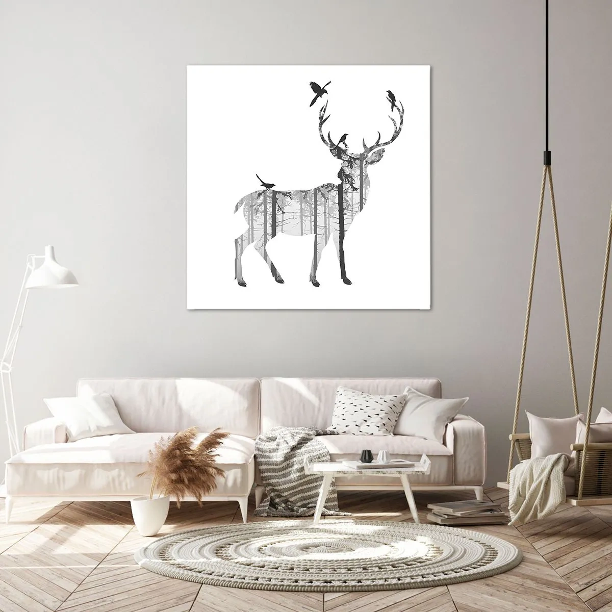 Canvastavla - Bild på duk - Skogens goda ande - 70x70 cm