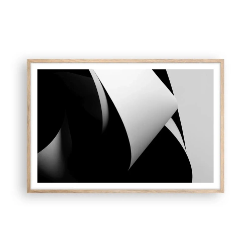 Affisch i ram av ljusek - Ljusplan från skuggornas djup - 91x61 cm