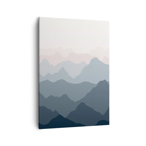 Canvastavla - Bild på duk - Fjällens vågor - 50x70 cm