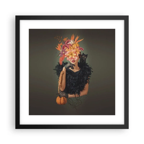 Affisch i svart ram - Häxans troll - 40x40 cm