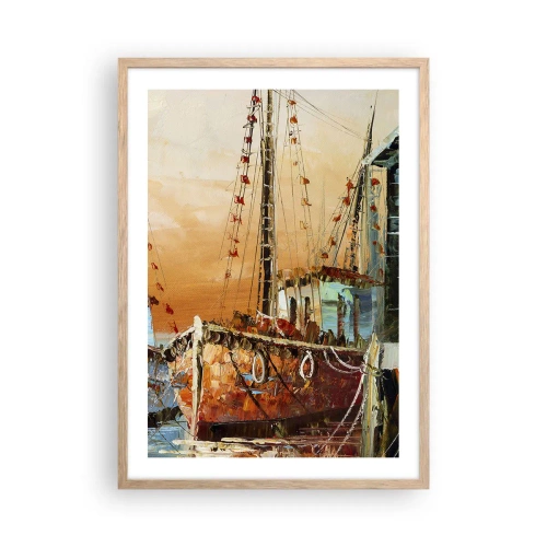 Affisch i ram av ljusek - Lugn hemresa - 50x70 cm