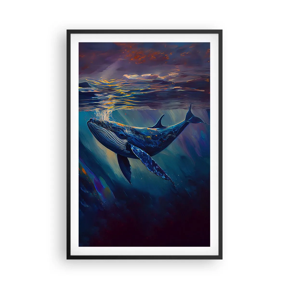 Affisch i svart ram - Välkommen till min värld - 61x91 cm