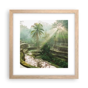 Affisch i ram av ljusek - Växa upp i solsken - 30x30 cm