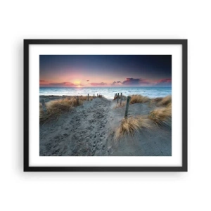 Affisch i svart ram - Utspilld skenregnbåge... - 50x40 cm