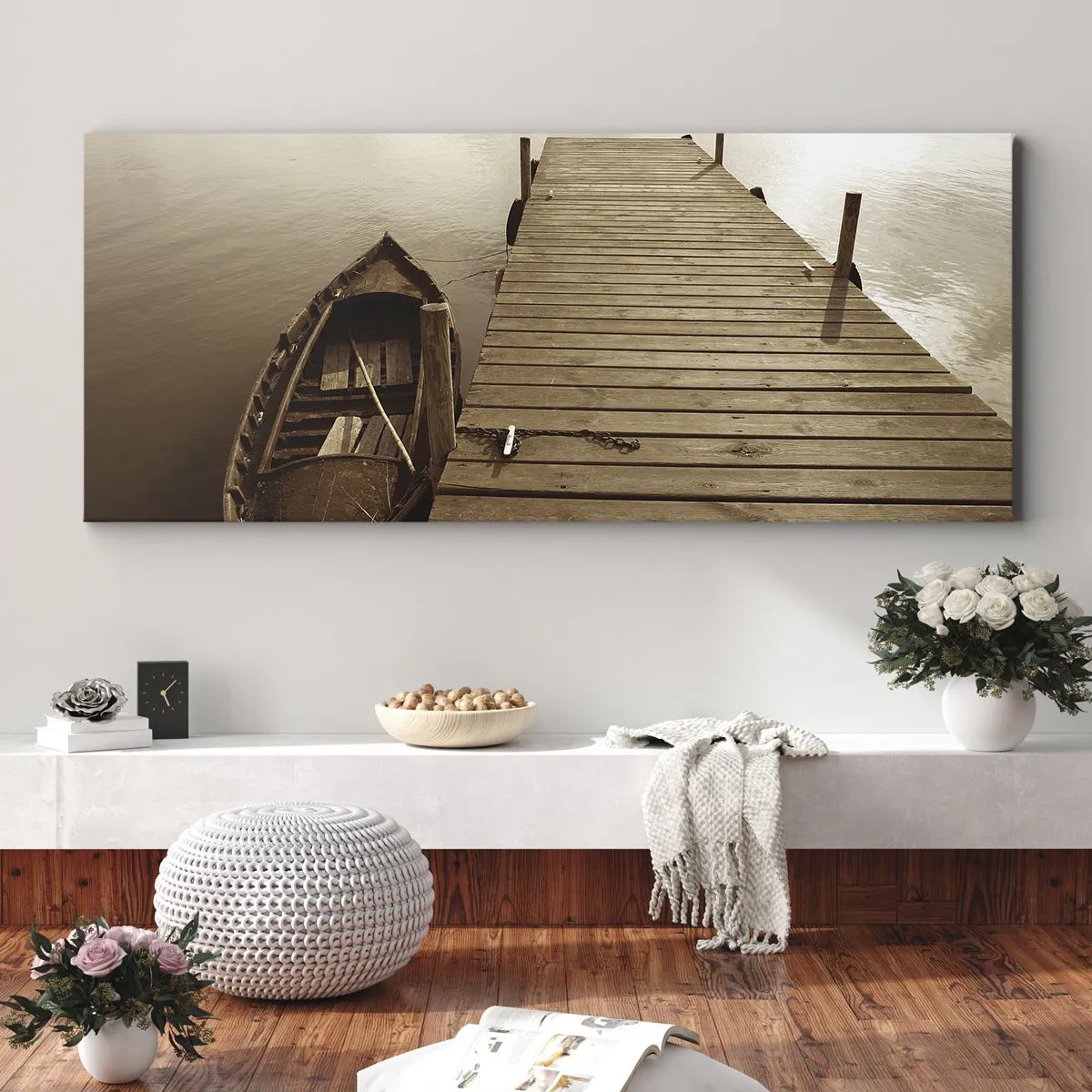 Canvastavla - Bild på duk - Stora lugnet - 100x40 cm