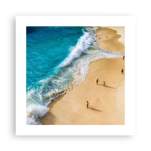 Affisch - Och sedan solen, stranden... - 40x40 cm