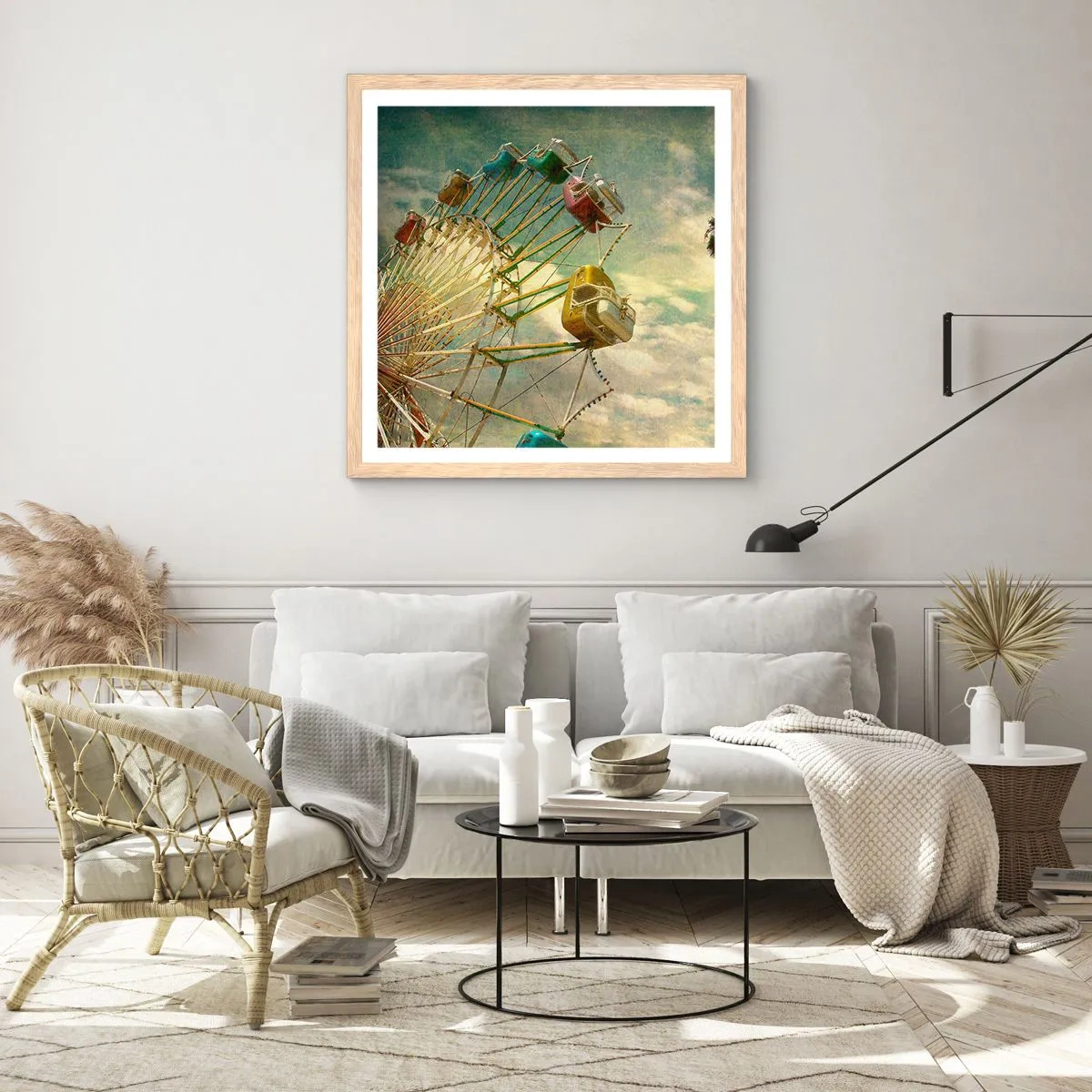 Affisch i ram av ljusek - Kommer att bli, kommer att bli kul.... - 30x30 cm