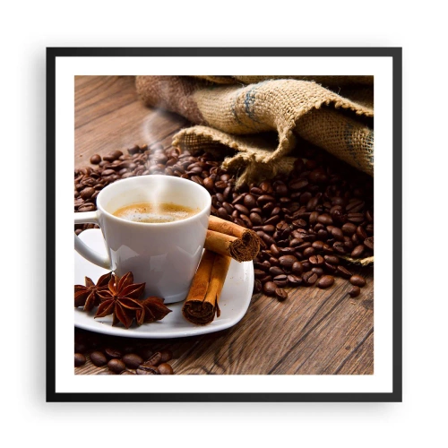 Affisch i svart ram - Rotsmak och -arom - 60x60 cm