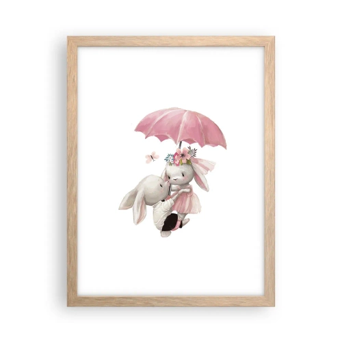 Affisch i ram av ljusek - Det är just kärlek - 30x40 cm