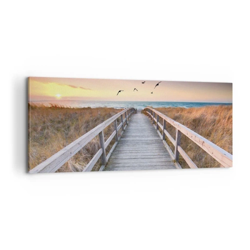 Canvastavla - Bild på duk - Startbana - 100x40 cm