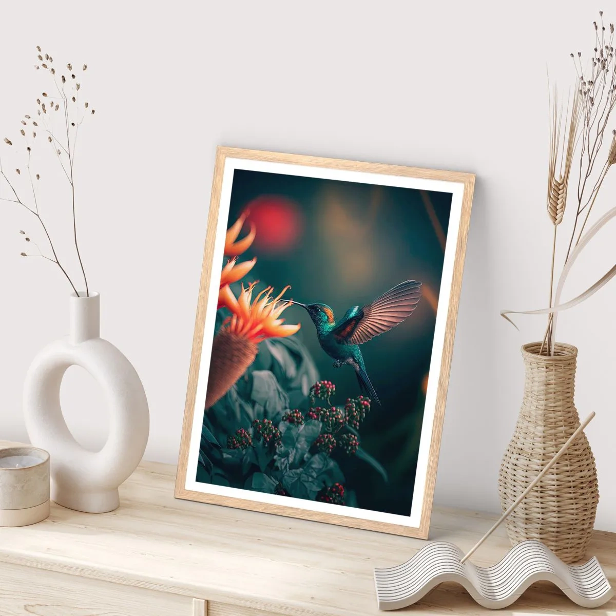 Affisch i ram av ljusek - Ett verkligt färgglatt liv - 70x100 cm