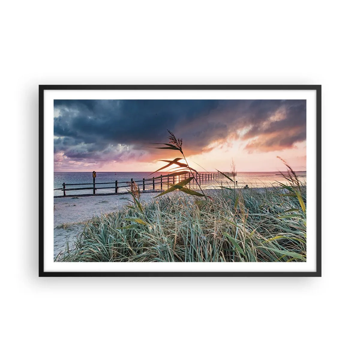 Affisch i svart ram - Försvinner inte med vinden - 91x61 cm