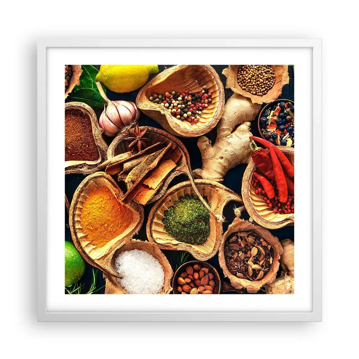 Affisch i vit ram - Ta vad du vill - 50x50 cm