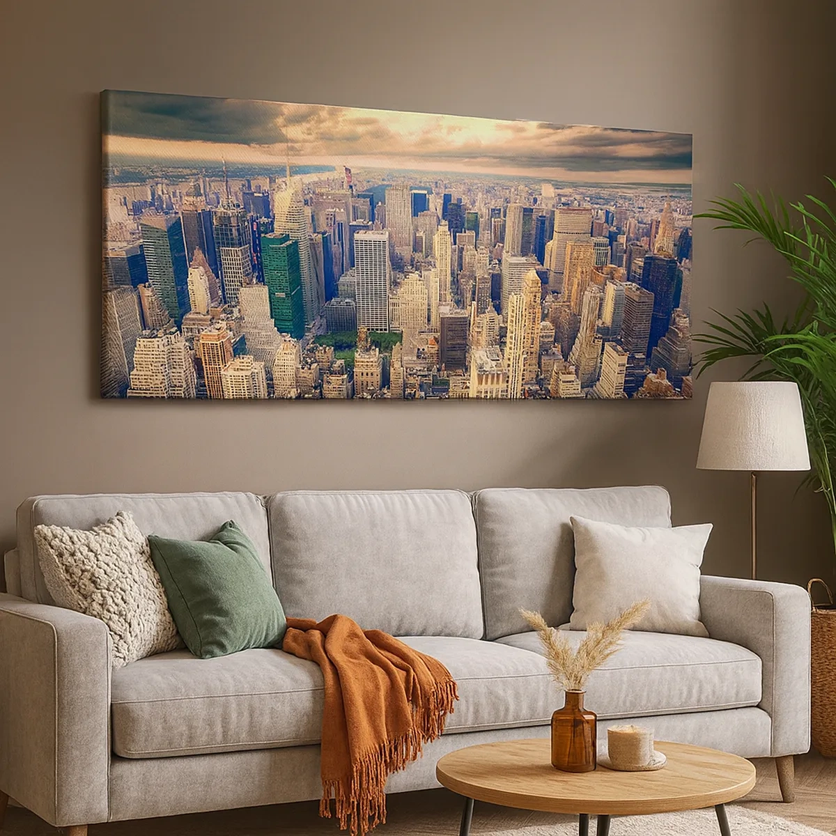 Canvastavla - Bild på duk - Förgylld metropolis - 30x30 cm