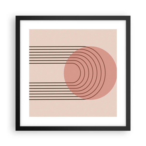 Affisch i svart ram - Ostoppad attraktionskraft - 40x40 cm